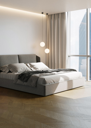 Кварцевый паркет Quartz Parquet Французская ёлка 99-1258-59 Дуб Кедровый Латте